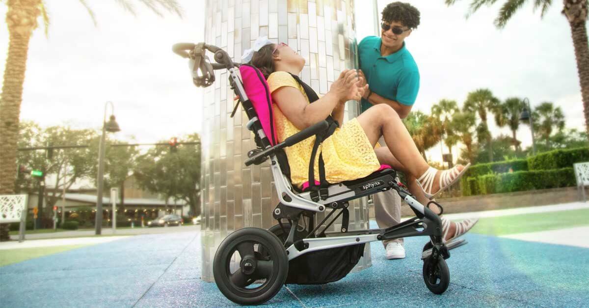 ZIPPIE Sphynx Pediatric Folding Fixed Tilt Wheelchair Sunrise Medical