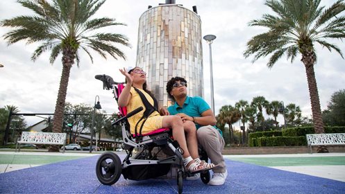 The ZIPPIE Sphynx is a truly transportable tilt wheelchair designed for families on the move