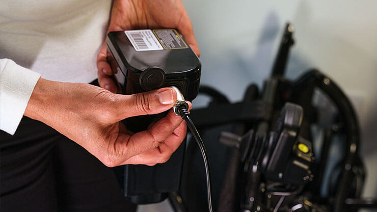 Off-chair battery charging